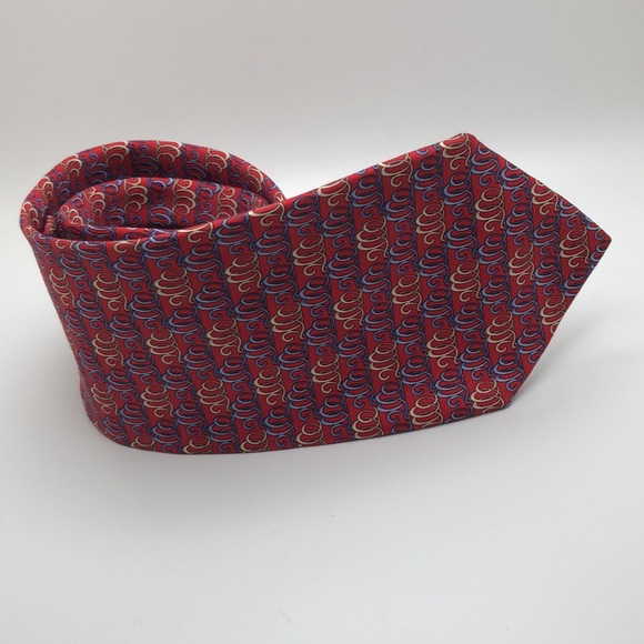 VTG Salvatore Ferragamo Silk Tie  2000 design pattern. Made in Italy - Picture 7 of 9